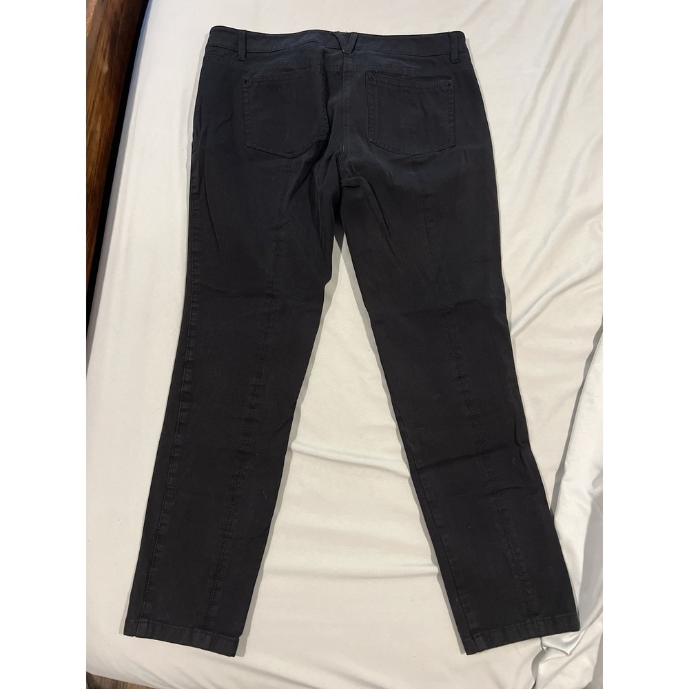 Adidas Women's Pants Size Medium Black With‎ White Stripes Zipper Ankle
